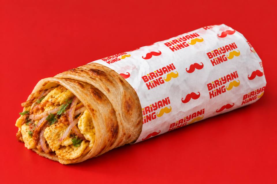 Egg Malabar Paratha Roll